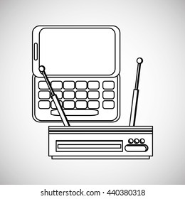 Communication design. Media icon. Flat illustration, vector graphic