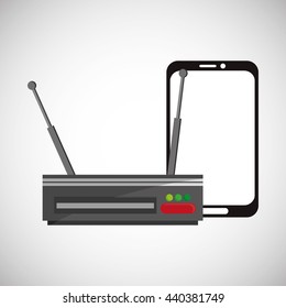 Communication design. Media icon. Flat illustration, vector graphic