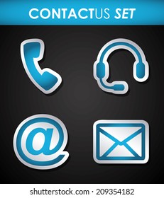 communication design over black background vector illustration