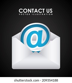 communication design over black background vector illustration