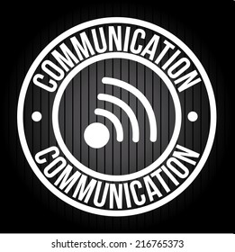 communication design over black  background vector illustration