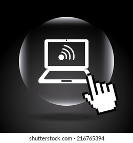 communication design over  black background vector illustration