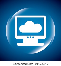 communication design over blue background vector illustration