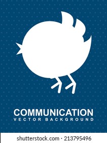 communication design over blue  background vector illustration