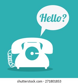 Communication design over blue background, vector illustration