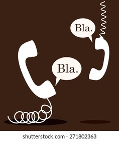 Communication design over brown background, vector illustration
