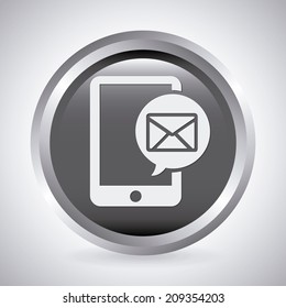 communication design over gray  background vector illustration
