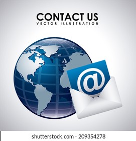 communication design over gray background vector illustration