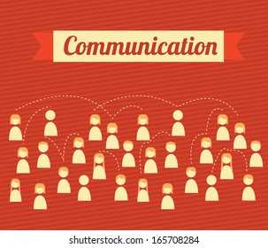 communication design over lineal  background vector illustration 