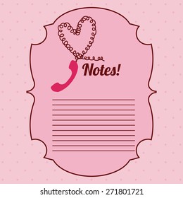 Communication design over pink background, vector illustration