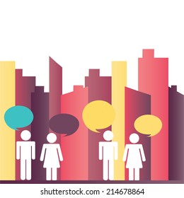 communication design over white  background vector illustration
