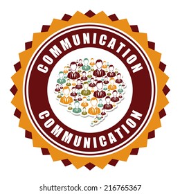 communication design over white background vector illustration