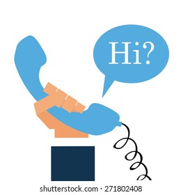 Communication design over white background, vector illustration
