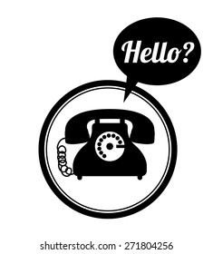 Communication design over white background, vector illustration