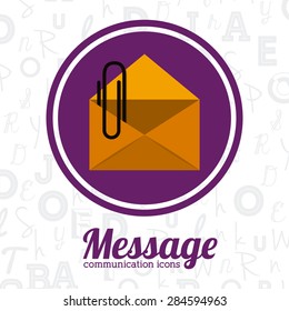 Communication design over white background, vector illustration