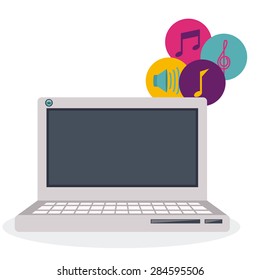 Communication design over white background, vector illustration