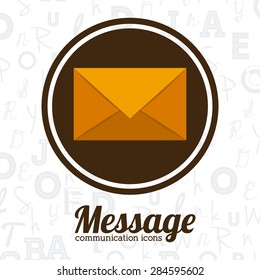 Communication design over white background, vector illustration