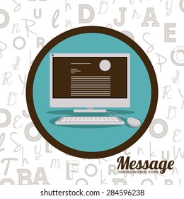 Communication design over white background, vector illustration
