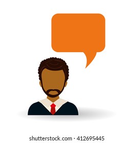 Communication design. people illustration. bubble icon