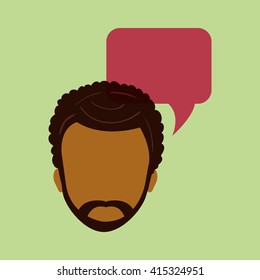 Communication design. people illustration. bubble icon