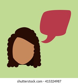 Communication design. people illustration. bubble icon