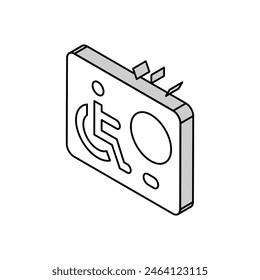 communication device for disabled isometric icon vector. communication device for disabled sign. isolated symbol illustration