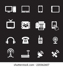 Communication device icons