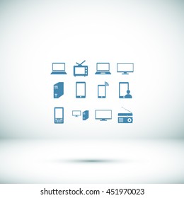 Communication device icons