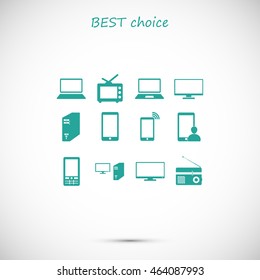 Communication device icons