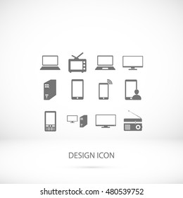 Communication device icons, vector best flat icon, EPS
