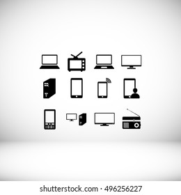 Communication device icons, vector best flat icon, EPS