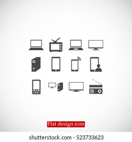 Communication device icons, vector best flat icon, EPS
