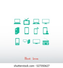 Communication device icons, vector best flat icon, EPS