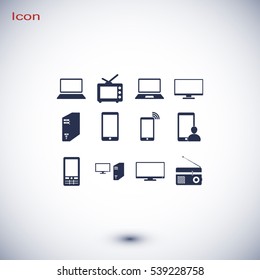 Communication device icons, vector best flat icon, EPS