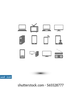 Communication device icons, vector best flat icon, EPS