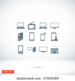 Communication device icons, vector best flat icon, EPS