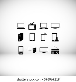 Communication device icons, vector best flat icon, EPS