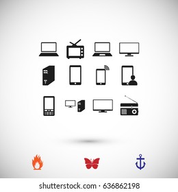 Communication device icons, vector best flat icon, EPS