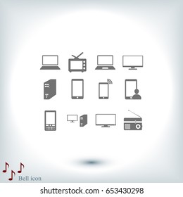Communication device icons, vector best flat icon, EPS