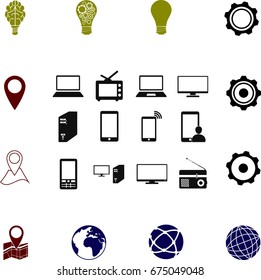 Communication device icons, vector best flat icon, EPS