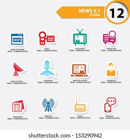 Communication device icons,vector
