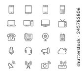 Communication device thin icons