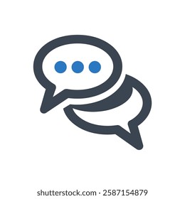 Communication Dialog Icon On White Background