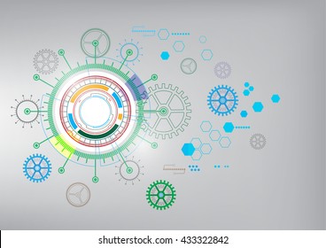 communication digital background, abstract technology vector illustration