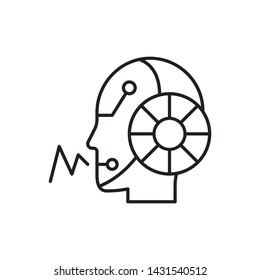 Communication, digital, robot, speak icon - Vector. Artificial intelligence