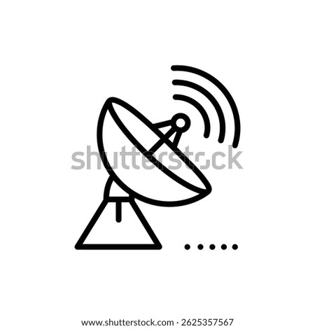 Communication Dish Sending Waves Icon for Signal Transmission