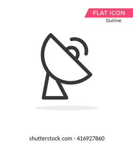 Communication dish Vector Object Picture Image Graphic Glyph Outline Icon 