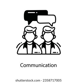 Icono de diseño del doodle de comunicación. Símbolo de marketing en el archivo EPS 10 de fondo blanco