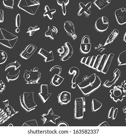 Communication Doodle internet icons seamless background
