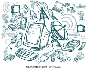 Communication Doodles - Vector